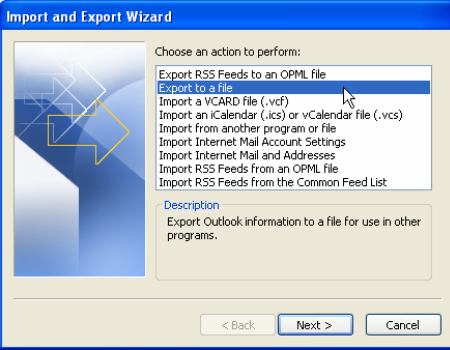 export outlook 2007 to mailbird